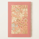 Pastelroze decoratieve bloemen planner (Achterkant)