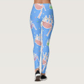 pastelroze doedelzakpijpen leggings (Achterkant)