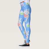 pastelroze doedelzakpijpen leggings (Links)