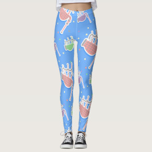 pastelroze doedelzakpijpen leggings