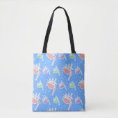 pastelroze doedelzakpijpen tote bag (Voorkant)