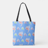 pastelroze doedelzakpijpen tote bag (Achterkant)