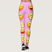 pastelroze emoji leggings (Achterkant)