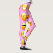 pastelroze emoji leggings (Rechts)
