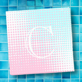 Pastelroze en blauwe tweetonige gradiëntmonogram post-it® notes
