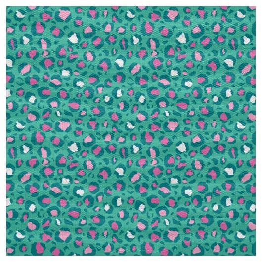 Pastelroze en mijnpanterstof stof (Swatch)
