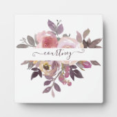 Pastelroze en paarse bloemstuk gepersonaliseerd fotoplaat (Voorkant)
