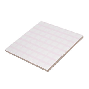 Pastelroze en roze kwartsroze geruite patroon  tegeltje