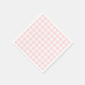 Pastelroze en witte Gingham Servet (Hoek)