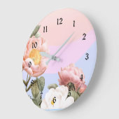 pastelroze en witte rozen grote klok (Hoek)