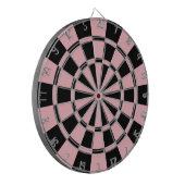 Pastelroze en zwart dartbord (Voorkant Links)