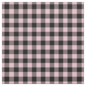 Pastelroze en zwart geruit gingham stof (Swatch)