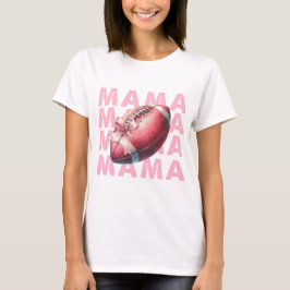PASTELROZE FOOTBALL MAMA T-SHIRT