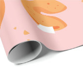 pastelroze fortune cookie liefdesharten geluk cadeaupapier (Rol Hoek)