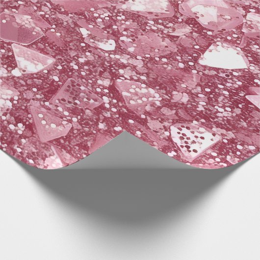 pastelroze glitter cadeaupapier (Hoek)