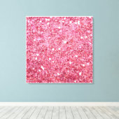 pastelroze glitter canvas afdruk (Insitu (Houten vloer))
