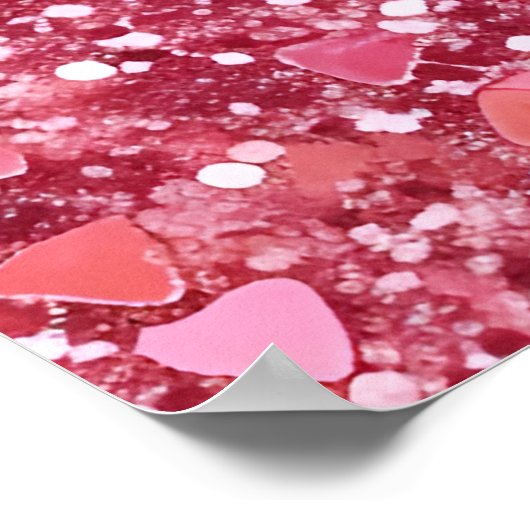 pastelroze glitter poster (Hoek)