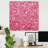 pastelroze glitter poster (Thuiskantoor)