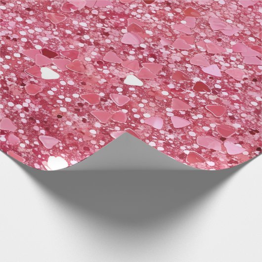 pastelroze glitterpapier cadeaupapier (Hoek)
