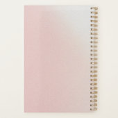 Pastelroze gradiënt gepersonaliseerd 2025 planner (Achterkant)