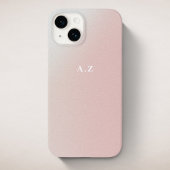 Pastelroze gradiënt gepersonaliseerd Initiaal mono Case-Mate iPhone Case