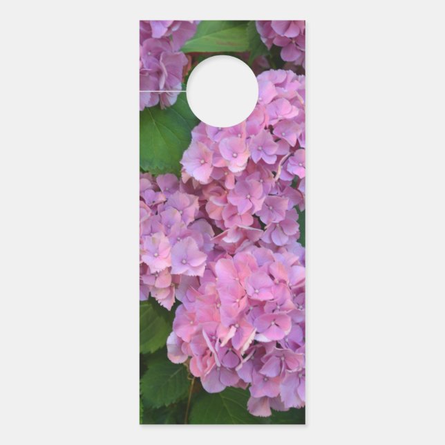 Pastelroze Hortensia hydrangea bloemen Deurhanger (Voorkant)
