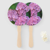 Pastelroze Hortensia hydrangea bloemen Handwaaier (Voorkant en achterkant)