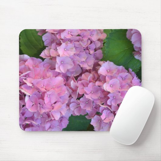 Pastelroze Hortensia hydrangea bloemen Muismat (Met muis)