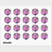 Pastelroze Hortensia hydrangea bloemen  Ronde Sticker (Vel)