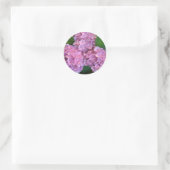Pastelroze Hortensia hydrangea bloemen  Ronde Sticker (Tas)
