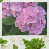 Pastelroze Hortensia hydrangea bloemen Theedoek (Gevouwen)