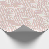 Pastelroze ingewikkelde geometrische patroon cadeaupapier (Hoek)