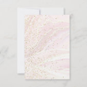 pastelroze inkt en FAUX glitter | Eerste communie Kaart (Achterkant)