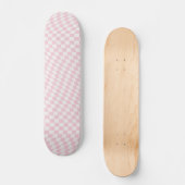 Pastelroze kartonnen patroon met witte kassa persoonlijk skateboard (Voorkant)