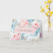 Pastelroze knuffel gepersonaliseerde Moederdagkaar Kaart (Gele Bloem)