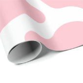 pastelroze koe print kawaii cadeaupapier (Rol Hoek)