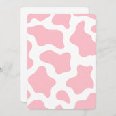 pastelroze koe print kawaii kaart (Voorkant / Achterkant)