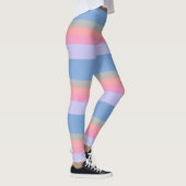pastelroze koraal grijs blauw paars kleurenblok leggings (Rechts)