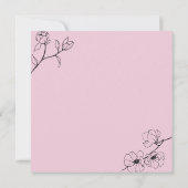 Pastelroze Magnolia Flat Bedankkaart (Achterkant)