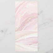 pastelroze marmeren Menu (Achterkant)