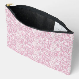 PASTELROZE MET INGEWIKKELDE WITTE KANT LOOK ETUI