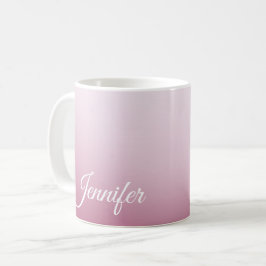 Pastelroze met naam Vinyl Wrapped Flask Koffiemok