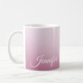 Pastelroze met naam Vinyl Wrapped Flask Koffiemok