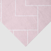 Pastelroze met wit geometrisch patroon tissuepapier (Detail)