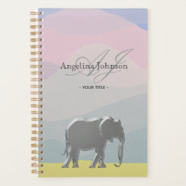 Pastelroze monogram planner