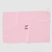 pastelroze - monogram toevoegen golfhanddoek (Horizontaal)