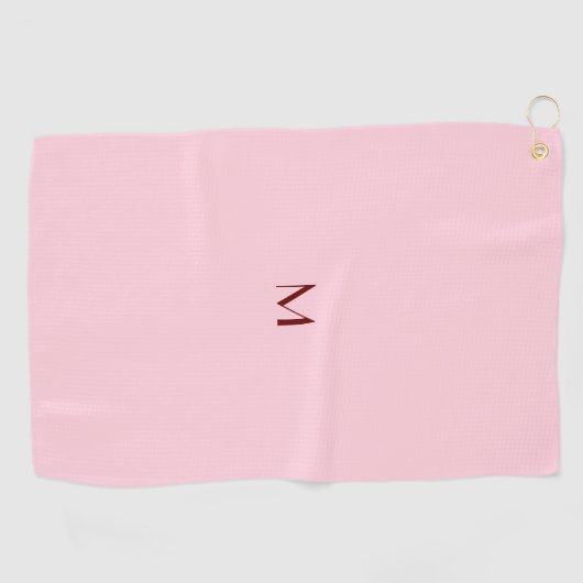 pastelroze - monogram toevoegen golfhanddoek (Horizontaal)