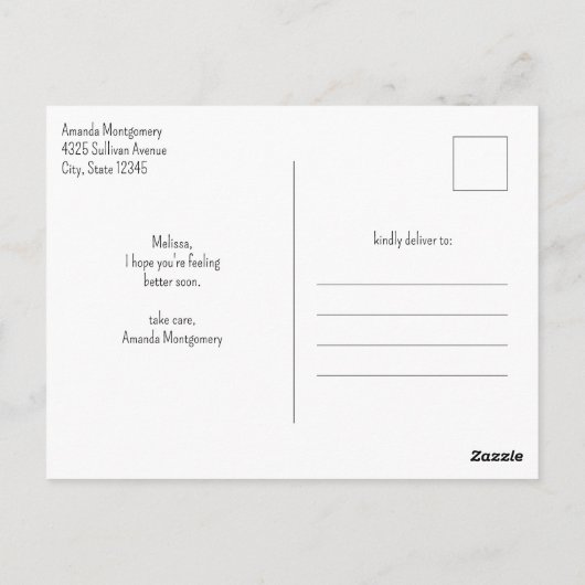 Pastelroze & Nep-glitter Boho-regenboog Snel Beter Briefkaart (Achterkant)