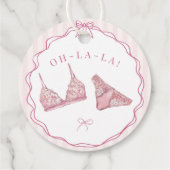 Pastelroze Ondergoed Douche Meidenavond Feestje Bedankjes Labels (Achterkant)