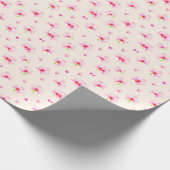 Pastelroze orchideeën cadeaupapier (Hoek)